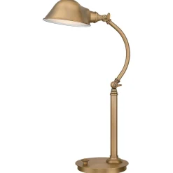 Elstead LED Tischlampe dimmbar 53cm verstellbar in Messing antik* Led Lampen|Bürolampen