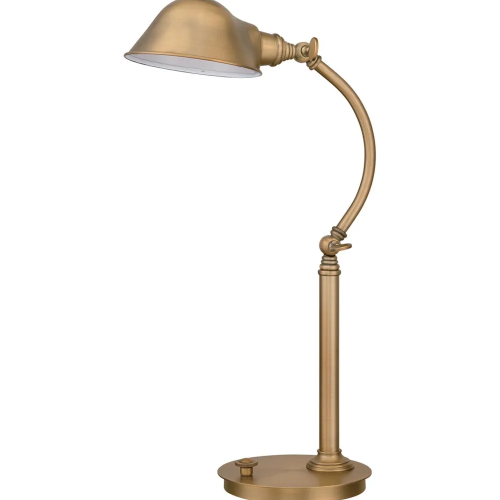 Elstead LED Tischlampe dimmbar 53cm verstellbar in Messing antik* Led Lampen|Bürolampen