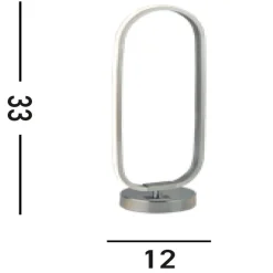 Sale Searchlight LED Tischlampe in Chrom 33 cm 3000 K warmweißes Licht