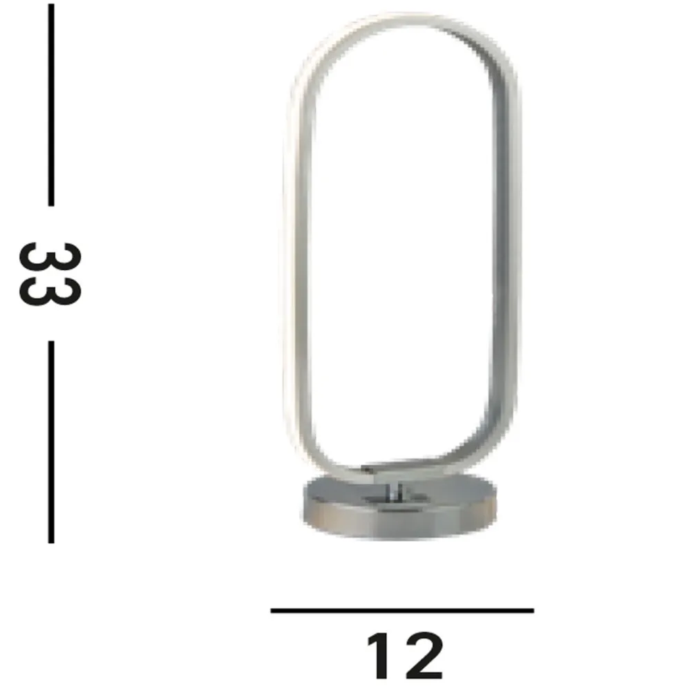 Sale Searchlight LED Tischlampe in Chrom 33 cm 3000 K warmweißes Licht