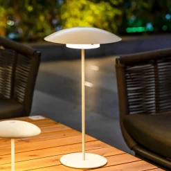 Newgarden LED Tischlampe kabellos Akku Touch H: 40 cm IP44 Weiß