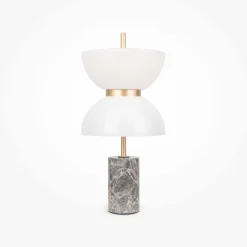 Maytoni LED Tischlampe Metall Glas 46 cm hoch rund 500 lm MARIA