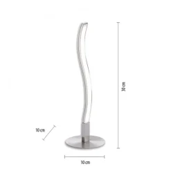 Just Light LED Tischlampe Metall in Stahl 30 cm 300 lm blendarm* Wohnzimmerlampen|Schlafzimmer Lampen