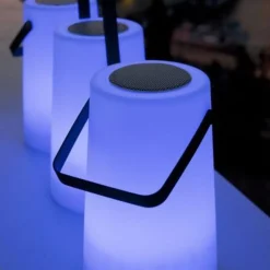 Newgarden LED Tischlampe mit Lautsprecher Dimmer Farbwechsel* Metall Lampen|Led Außenleuchten