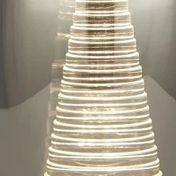 Searchlight LED Tischlampe Rauchglas H: 20,5 cm Ø 11,5 cm 3000 K