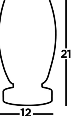 Searchlight LED Tischlampe Rauchglas H: 20,5 cm Ø 11,5 cm 3000 K