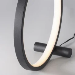 Just Light LED Tischlampe Schwarz Metall Ring H:25,5 cm 1290 lm* Wohnzimmerlampen|Schlafzimmer Lampen