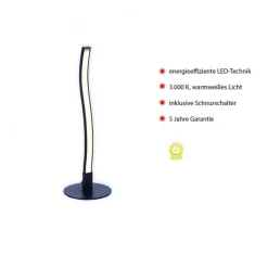 Clearance Just Light LED Tischlampe Schwarz Metall 30 cm 300 lm blendarm