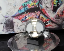 Discount Eco-Light LED Tischlampe Schwarz Rauchsilber 18 cm 5 W Modern