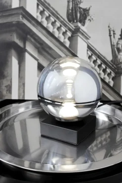 Discount Eco-Light LED Tischlampe Schwarz Rauchsilber 18 cm 5 W Modern