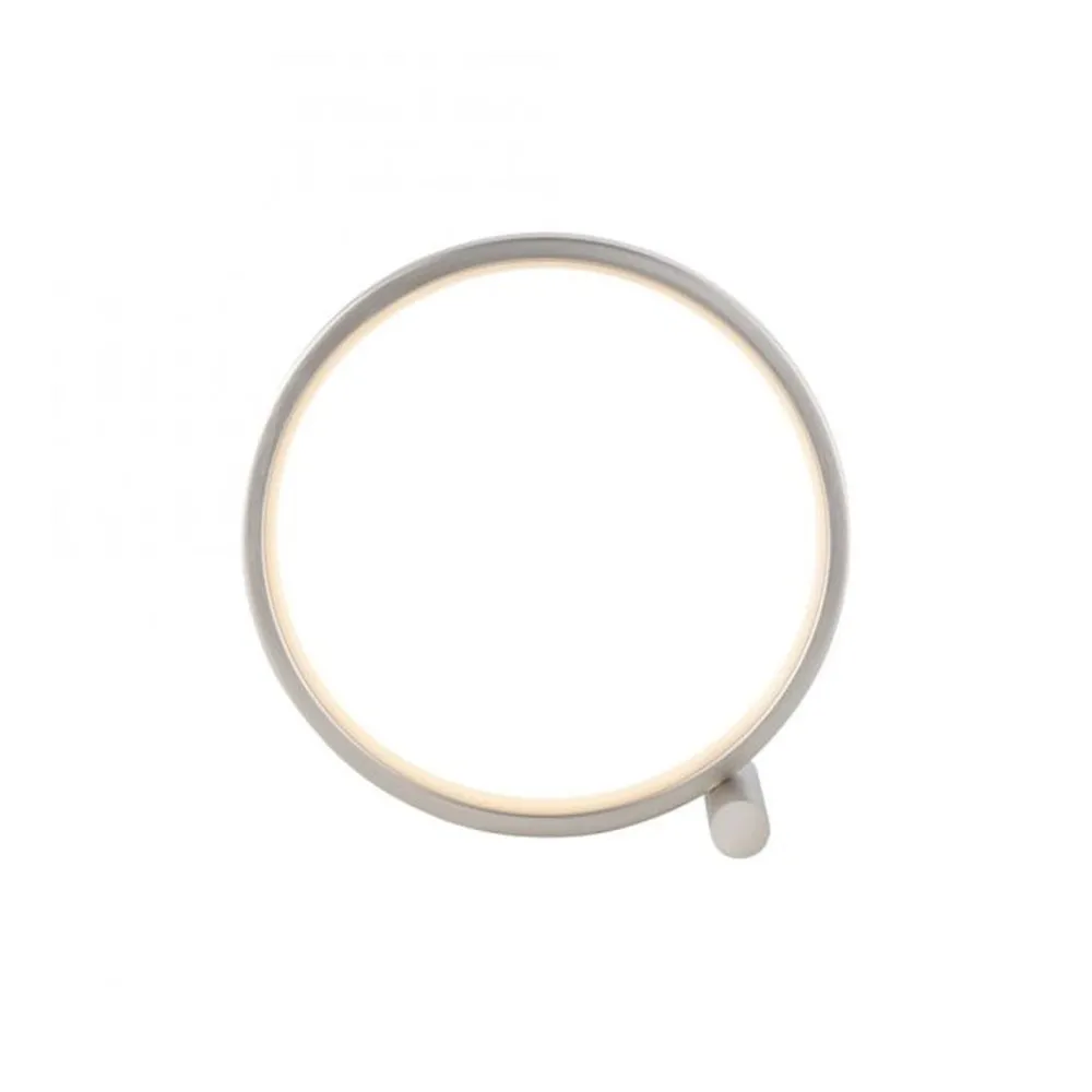 Just Light LED Tischlampe Silber Metall Ring H:25,5 cm 3000 K 10 W