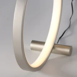Just Light LED Tischlampe Silber Metall Ring H:25,5 cm 3000 K 10 W