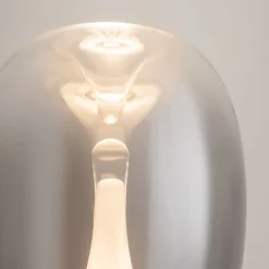 New Maytoni LED Tischleuchte Aluminium Rauchglas D: 20 cm 27,2 cm