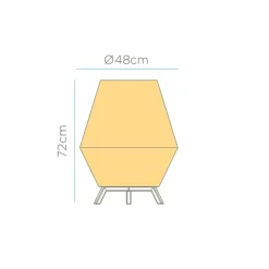 Newgarden LED Tischleuchte außen IP54 72 cm Rattan Dimmer Fernbedienung* Wegeleuchten|Moderne Außenleuchten
