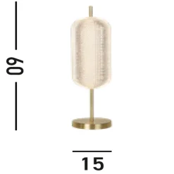 Best Searchlight LED Tischleuchte dimmbar Metall 60 cm in Messing 3000 K