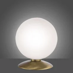 Paul Neuhaus LED Tischleuchte in Altmessing Glaskugel 3 W dimmbar* Wohnzimmerlampen|Schlafzimmer Lampen