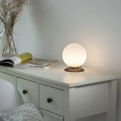 Paul Neuhaus LED Tischleuchte in Altmessing Glaskugel 3 W dimmbar* Wohnzimmerlampen|Schlafzimmer Lampen