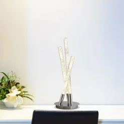 Searchlight LED Tischleuchte in Chrom 43 cm 192 lm 3000 K warmweiß* Wohnzimmerlampen|Metall Lampen