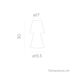 Best Newgarden LED Tischleuchte kabellos 30 cm Dimmer Farbwechsel IP65 außen