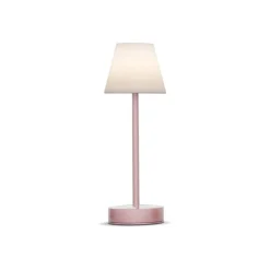 Newgarden LED Tischleuchte kabellos Touch Dimmer 32 cm IP44 Rosa Weiß* Metall Lampen|Led Außenleuchten