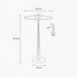 Giovanni Battista LED Tischleuchte Messing Eisen H: 53 cm 2700 K Modern* Led Lampen|Tischlampen