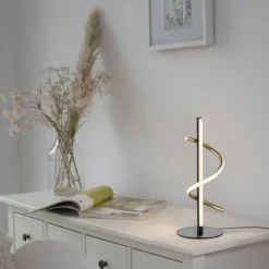 Discount Just Light LED Tischleuchte Metall 3000 K 2100 lm Schwarz Messing