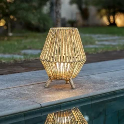 Newgarden LED Tischleuchte Outdoor kabellos 32,5 cm IP65 Dimmer