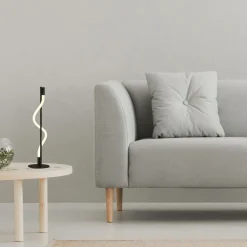 Searchlight LED Tischleuchte Touch 56 cm Schwarz matt Weiß