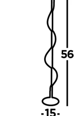 Searchlight LED Tischleuchte Touch 56 cm Schwarz matt Weiß