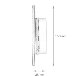 Nowodvorski LED Wandlampe Ø 15 cm in Gold 3000 K 60 lm Holz Metall* Metall Lampen|Holzlampen