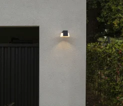 Best Eco-Light LED Wandlampe Aluminium Anthrazit B:16 cm IP44 1000 lm