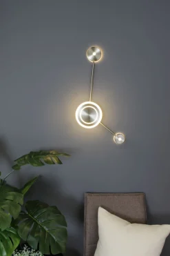 Outlet Eco-Light LED Wandlampe Aluminium dimmbar H:44 cm 3000 K Silber