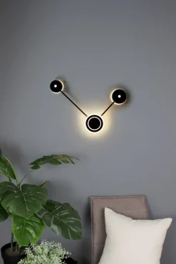 Best Eco-Light LED Wandlampe Aluminium dimmbar H:44 cm 3000 K Schwarz