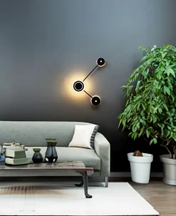 Best Eco-Light LED Wandlampe Aluminium dimmbar H:44 cm 3000 K Schwarz