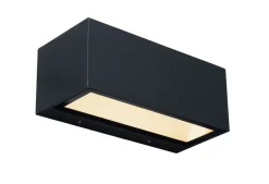 Eco-Light LED Wandlampe Aluminium Schwarz 3000 K IP54 Up Down* Metall Lampen|Led Außenleuchten