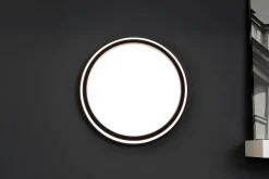 Best Eco-Light LED Wandlampe Aluminium Schwarz RGB Bluetooth Ø35 cm