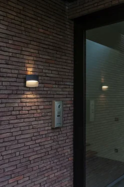 New Eco-Light LED Wandlampe Anthrazit Aluminium B:18 cm IP54 3000 K