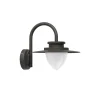 New Searchlight LED Wandlampe Außen Aluminium IP54 Grau Weiß H:25 cm