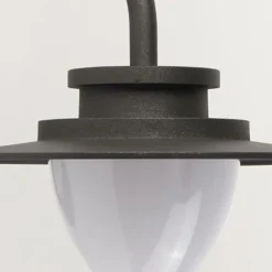 New Searchlight LED Wandlampe Außen Aluminium IP54 Grau Weiß H:25 cm