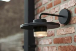 Eco-Light LED Wandlampe außen Aluminium B:24 cm 7 W IP54 Schwarz* Metall Lampen|Led Außenleuchten