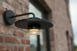 Eco-Light LED Wandlampe außen Aluminium B:24 cm 7 W IP54 Schwarz* Metall Lampen|Led Außenleuchten