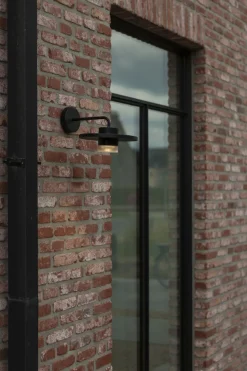 Eco-Light LED Wandlampe außen Aluminium B:24 cm 7 W IP54 Schwarz* Metall Lampen|Led Außenleuchten