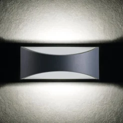 Kanlux LED Wandlampe Außen Aluminium IP54 Schwarz Up Down* Außenwandleuchten|Moderne Außenleuchten