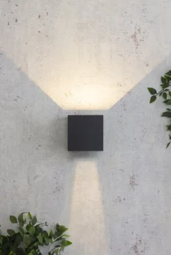 Hot Eco-Light LED Wandlampe Außen Anthrazit Up Down IP54 3000 K 6 W