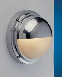 Sale Laura Suardi LED Wandlampe Außen Chrom Messing IP54 robust