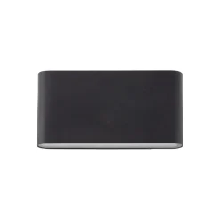 TK Lighting LED Wandlampe außen Metall Schwarz 17,5 cm IP54 Up Down* Metall Lampen|Feuchtraumleuchten