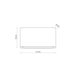 TK Lighting LED Wandlampe außen Metall Schwarz 17,5 cm IP54 Up Down* Metall Lampen|Feuchtraumleuchten