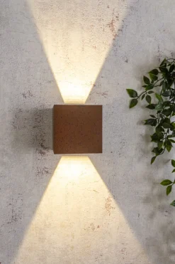 Eco-Light LED Wandlampe Außen Rostbraun Up Down IP54 3000 K 6 W* Metall Lampen|Led Außenleuchten