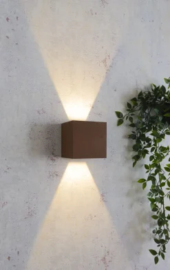 Eco-Light LED Wandlampe Außen Rostbraun Up Down IP54 3000 K 6 W* Metall Lampen|Led Außenleuchten