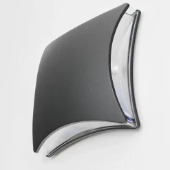 Hot Harms Import LED Wandlampe außen Schwarz Modern B: 20 cm